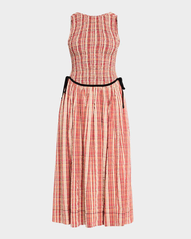 Nightingale Plaid Midi Dress